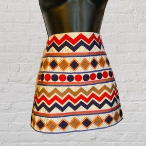 NWT Tribal Embroidered A Line Skirt